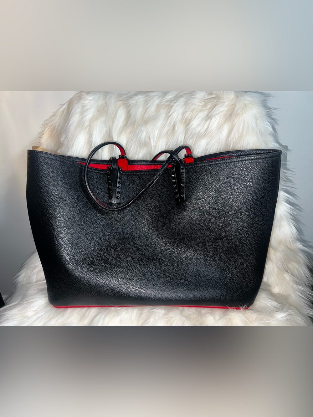 AUTHENTIC Christian Louboutin Cabata Black Leather Large Shopper - Picture 6 of 6
